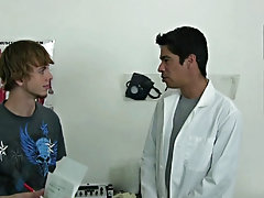 I instructed Dr.Cooper to continue sucking as I held the base of Mike's dick and fondled his balls and feeling around his taint
