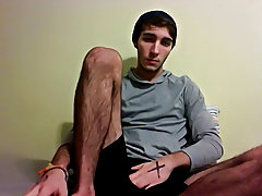 He shows off his long, exceedingly unshaved legs before whipping his dong out