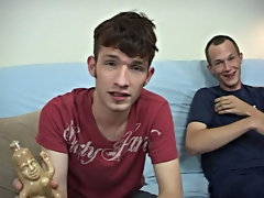 Steve just warned Torin not to bite it, and so Torin reached up and jerked the cock a couple of times to come putting it in his sad gay anal sex video