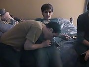 Eventually James climbs on Chad's dick, cumming while this guy rides it teen boys first gay experience - at Boy Feast!